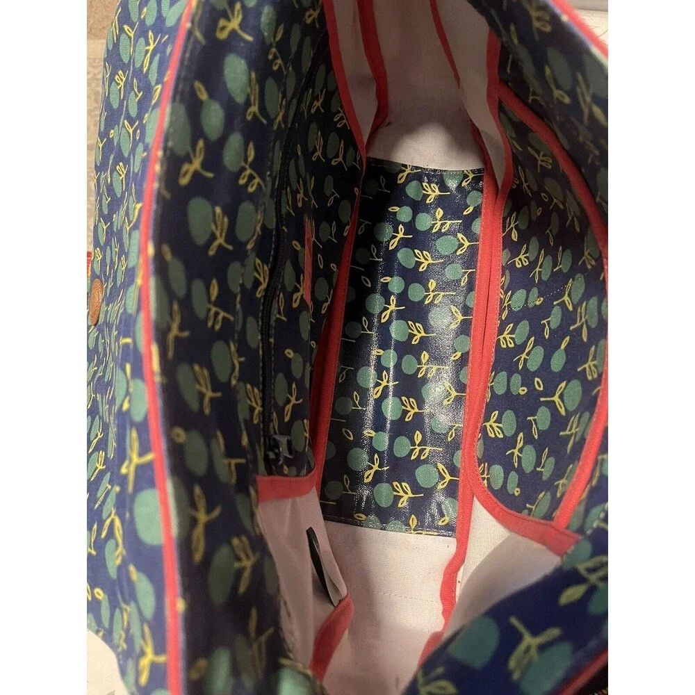 FOSSIL Key-per Coated Canvas Floral Multi-Color Travel/diaper/Laptop Bag